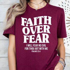 Faith Over Fear Christian Jesus Shirt Unisex Handmade